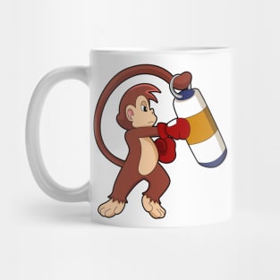 Monkey at Boxing with Punching bag Mug